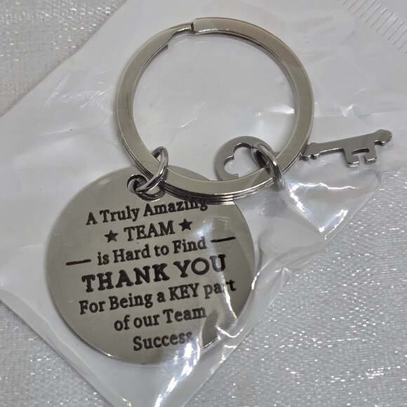 NEW RETIREMENT APPRECIATION TEAM SUCCESS NOTEPAD BAMBOO PEN KEYCHAIN ORGANZA BAG - Picture 4 of 7